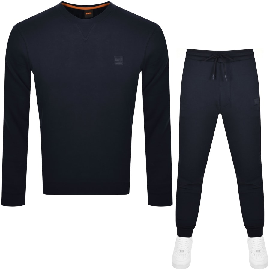 BOSS Westart 1 Crew Neck Tracksuit Navy Mainline Menswear
